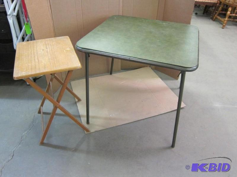 lot 42 image: Folding Table and TV Tray