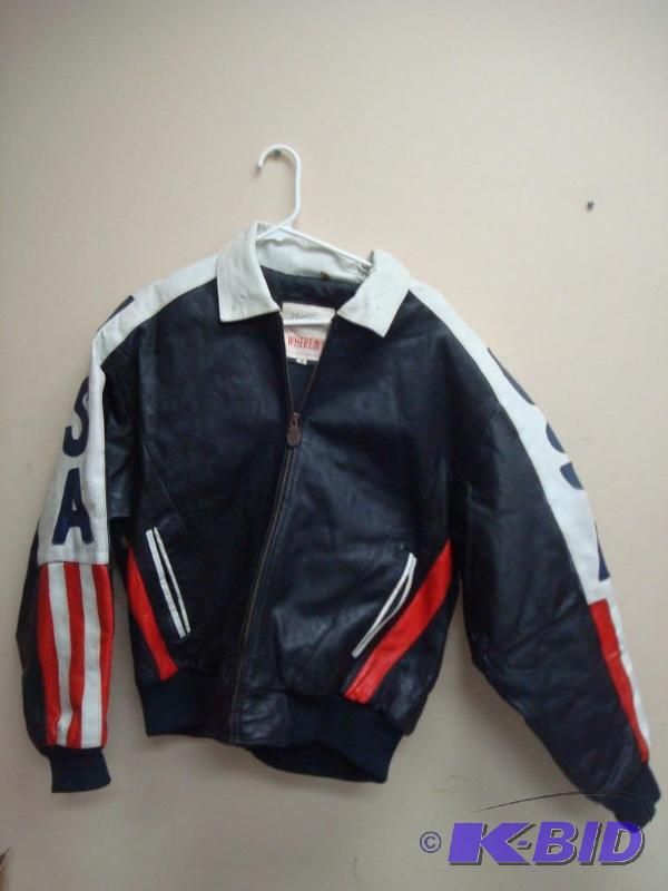 lot 111 image: Vintage Leather USA Jacket Some Wear...