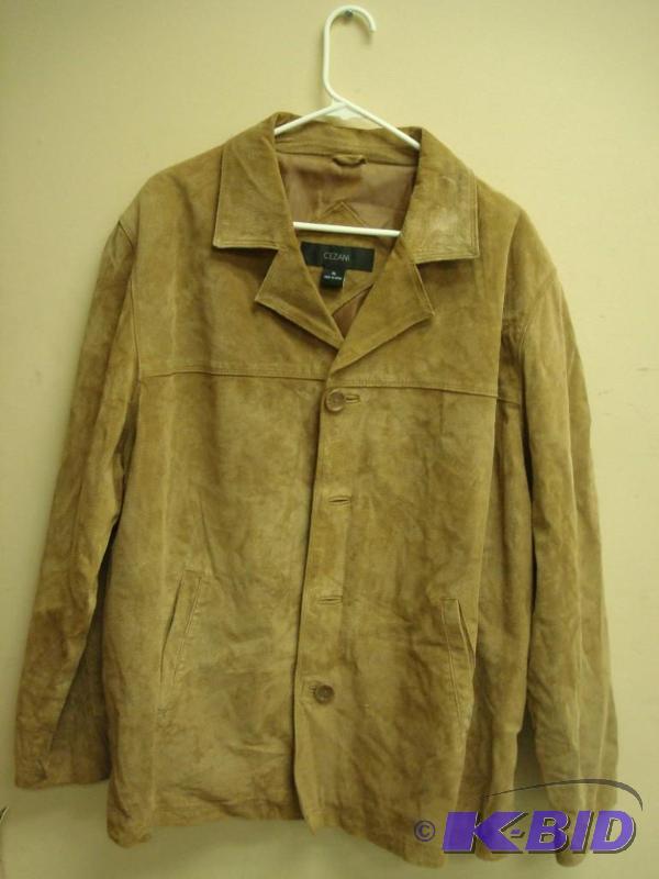 lot 112 image: Cezani&nbspSuede Leather Jacket Size XL...