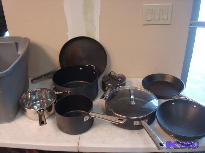 lot 191 image: Lot Of Pots And Pans Some Wear On Some Others...