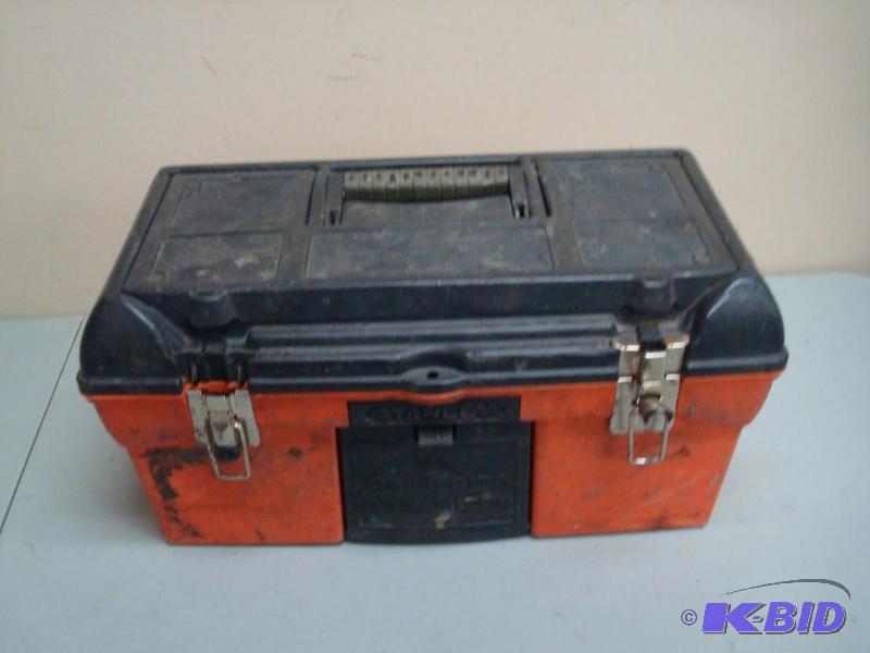lot 56 image: Tool Box With Contents, Shows Wear, Broke Lat...