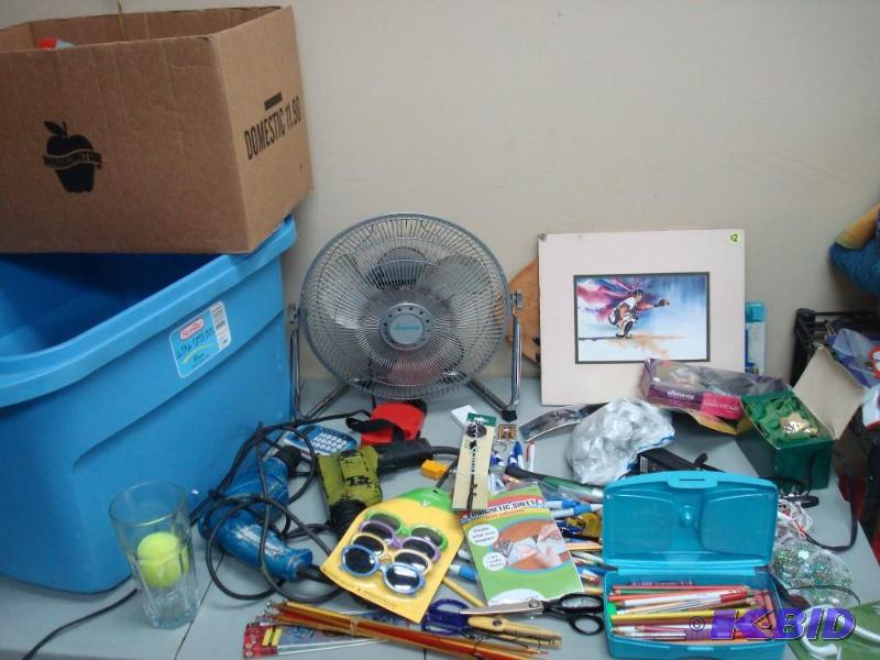 lot 57 image: Lot Of Items Pictured, Metal Fan...