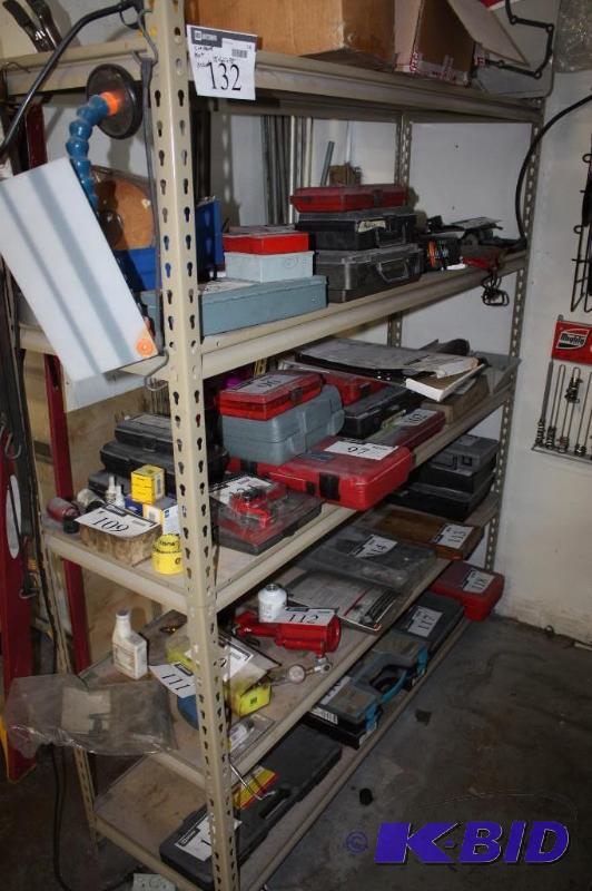 lot 132 image: Tan Metal Shelving 18x60x72 Contents Not Included.