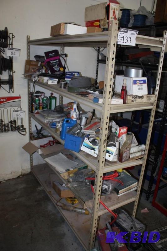 lot 133 image: Tan Metal Shelving 18x60x72 Contents Not Included.