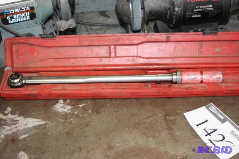 lot 142 image: Torque Wrench with Etched Numbers