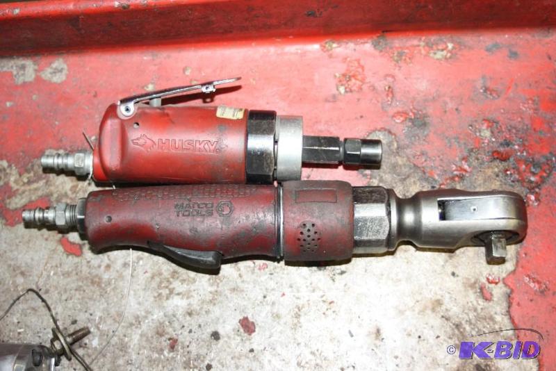 lot 149 image: (2) Matco Tools Air Powered Ratchet Husky Air Powered Ratchet.