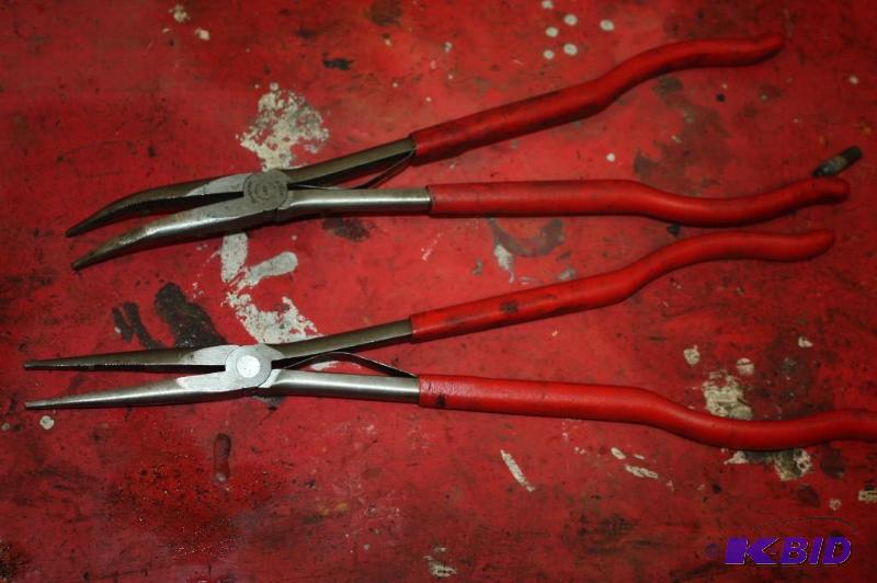 lot 249 image: (2) Snap-On needle Nose 45 Degree Needle Nose 12 Extension.