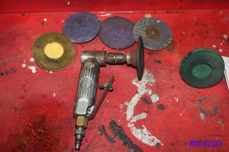 lot 263 image: Blue Point 90 Degree Air Grinder wAttachments.