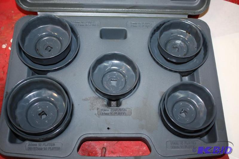 lot 277 image: Mac Tools 10-Pc. Heavy-Duty End Cap Filter Wrench Master Set L61450 A Collection of 10 End Cap
