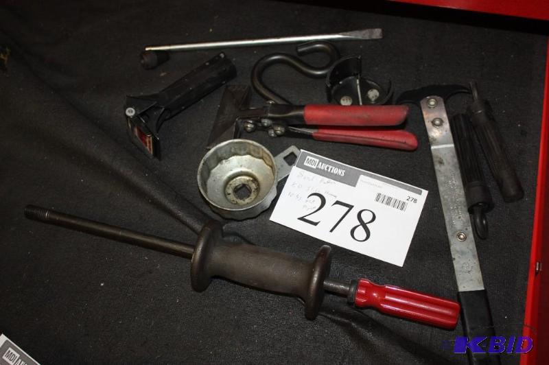 lot 278 image: Tool Lot Including Seal Puller KD Slide Hammer Wiss Flat Plyers And More.