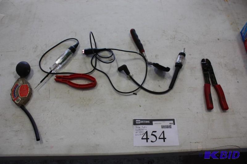 lot 454 image: Snap-On Tester Lighted Mirror AF Tester Wire Stripper And More.