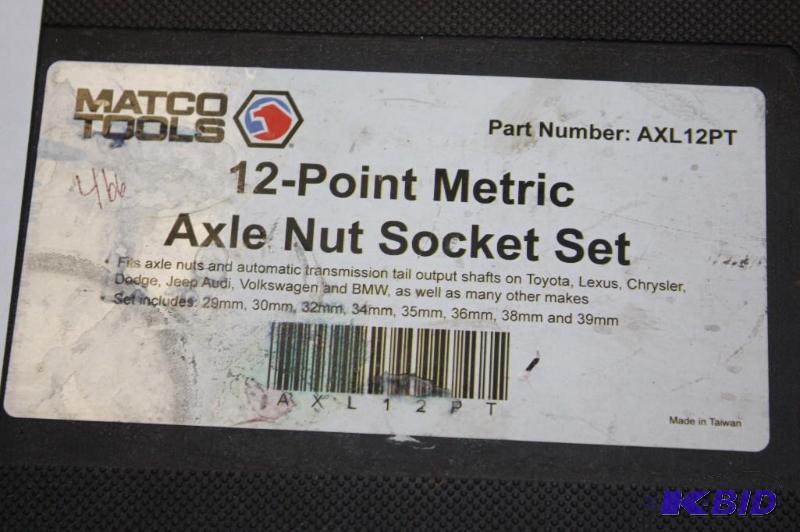 Matco axle nut 2024 socket set