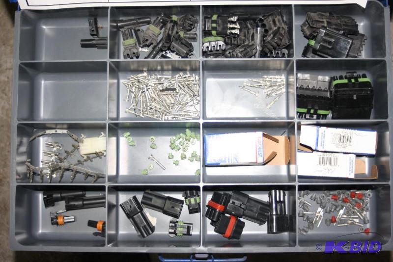 lot 58 image: Lot of (4) Winzer Multi-Storage Shelving Unit Inserts wPlastic Insert Trays