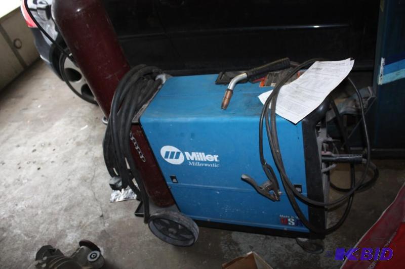 lot 8 image: Millermatic Wire Welder Model 210 wCords & Welding Attachment.