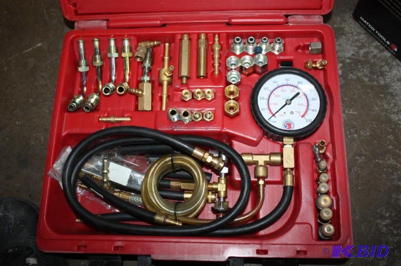 lot 83 image: Matco Tools Master Fuel Pressure Tester Kit Model FIT550 0001 000 4397 Includes Case.
