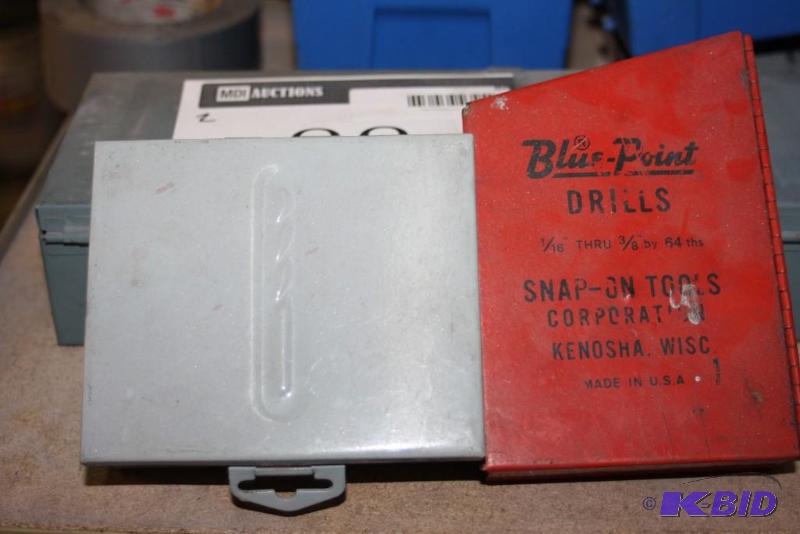 lot 93 image: Tool Lot of (2) Including (1) Blue Point Brand Drills 116 through 38 And (1) Container of Drill