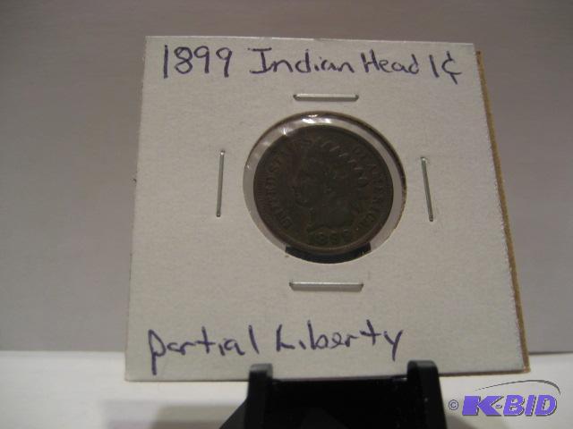 1899 INDIAN HEAD ONE CENT COIN