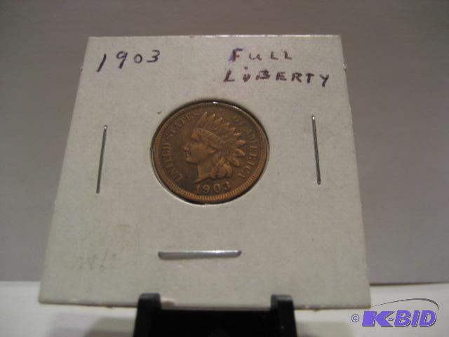 1903 INDIAN HEAD ONE CENT COIN