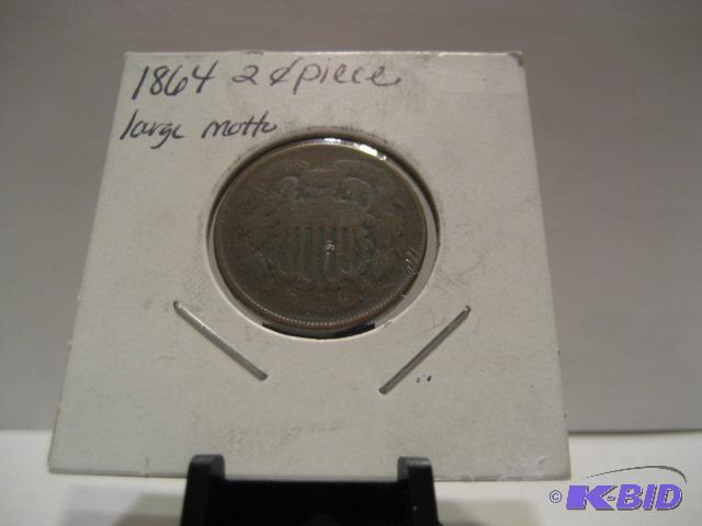 1864 TWO CENT PIECE CIVIL WAR ERA COIN