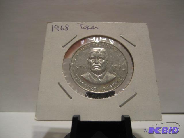 1968 THEODORE ROOSEVELT TOKEN