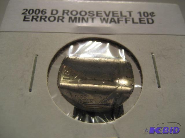 2006 D ROOSEVELT DIME ERROR MINT WAFFLED, RARE