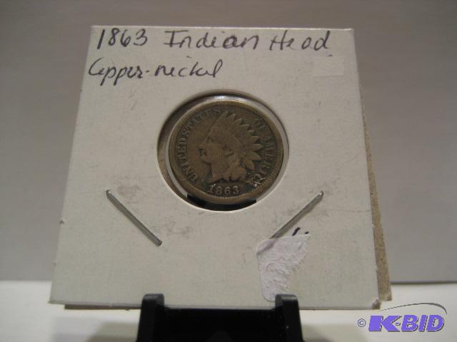 1863 INDIAN HEAD ONE CENT COIN
