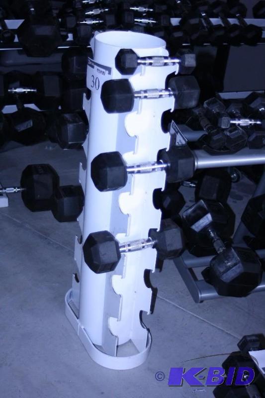 lot 30 image: Dumbells and Vectra Rack
