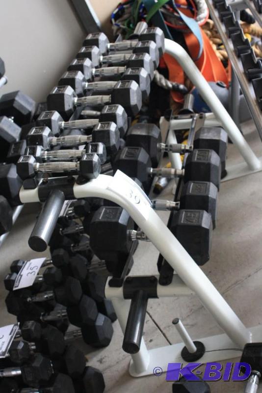 lot 39 image: Dumbells and Rack