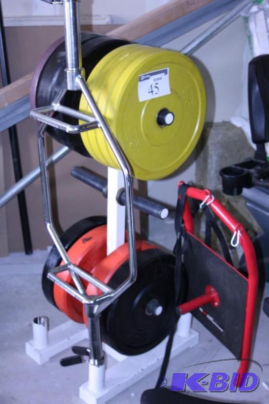 lot 45 image: 16 Pc. Heavy Hand Weight Set