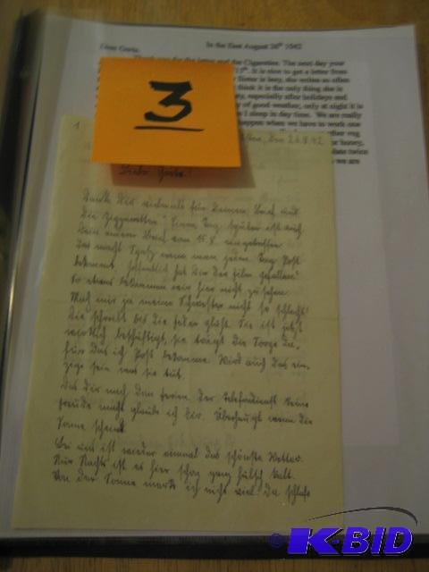 GERMAN LETTER AUGUST 26TH 1942...