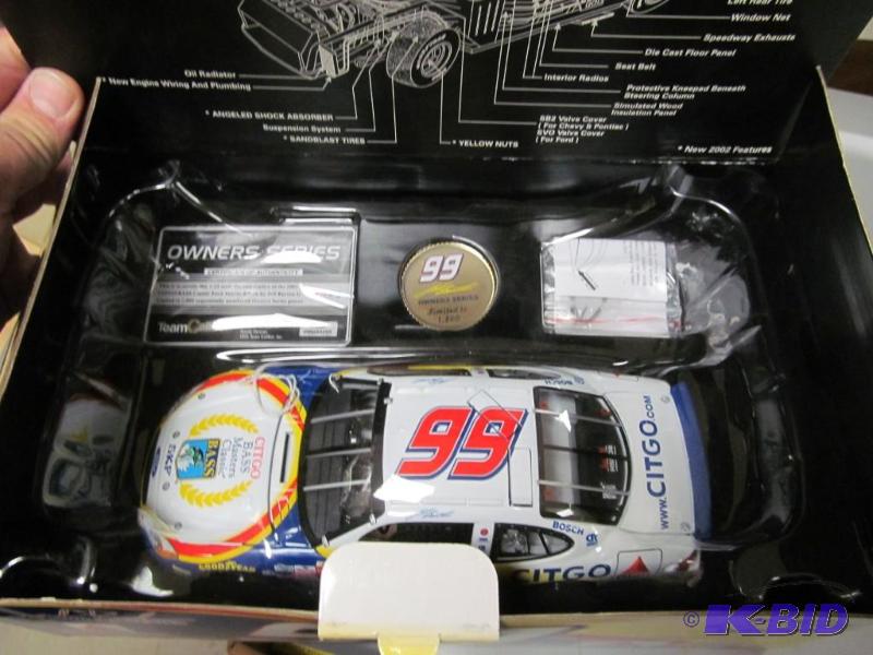 lot 16 image: 2002 Jeff Burton #99 CITGO  BASS Classic NASCAR 124 Die Cast CWC by Team Caliber 1 of 1800