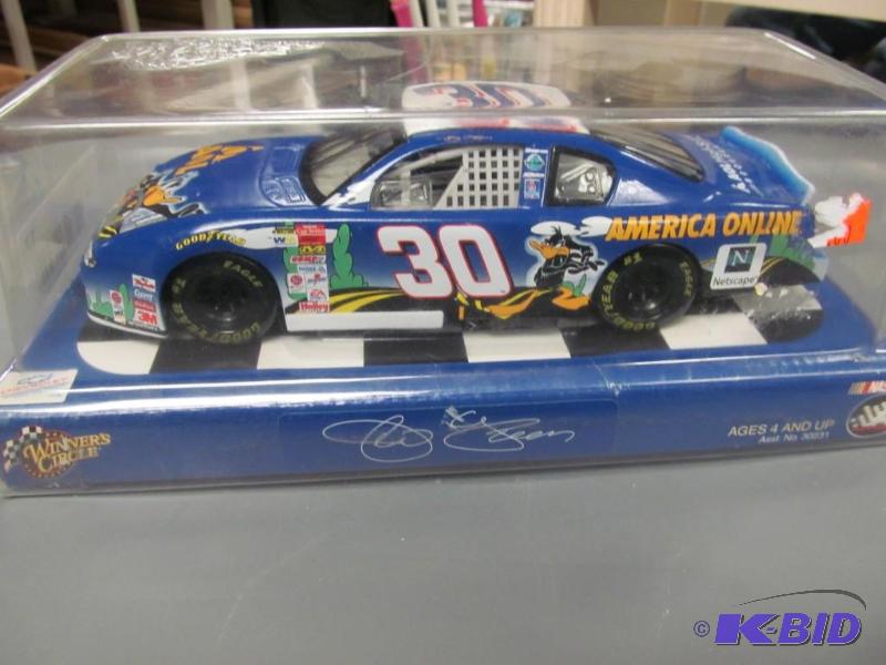 lot 17 image: 2002 Jeff Green #30 AOL NASCAR 124 Die Cast CWC by Winners Circle