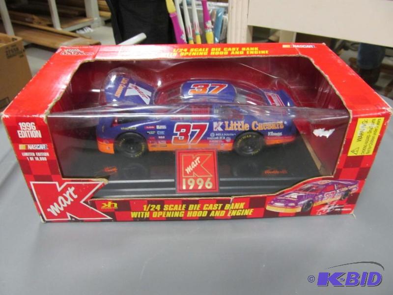 lot 26 image: 1996 John Andretti #37 K-Mart Little Ceasars NASCAR 124 Die Cast CWC by Racing Champions 1 of 10,000
