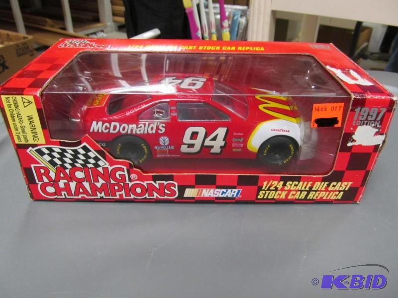 lot 27 image: 1997 Bill Elliott #94 McDonalds NASCAR 124 Die Cast CWC by Racing Champions