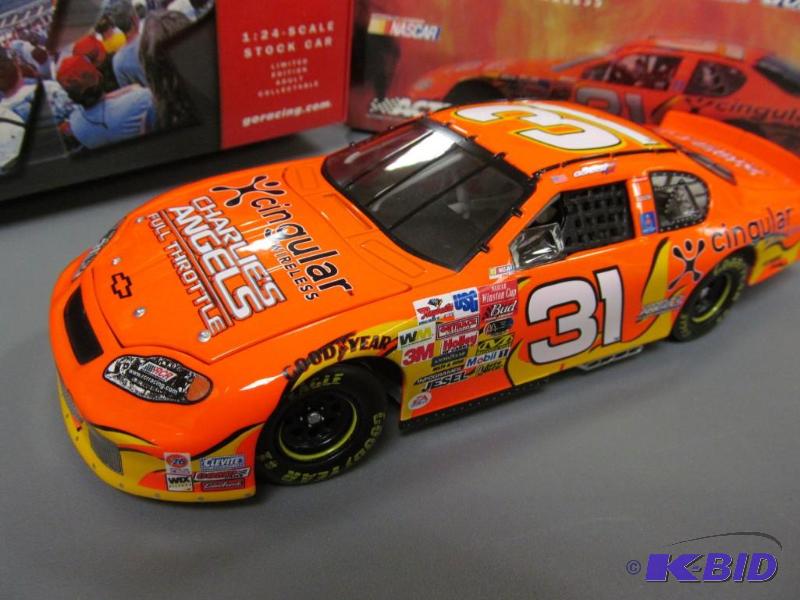 lot 3 image: 2003 Robby Gordon #31 Cingular  Charlies Angles 2 NASCAR 124 Die Cast CWC by Action 1 of 400