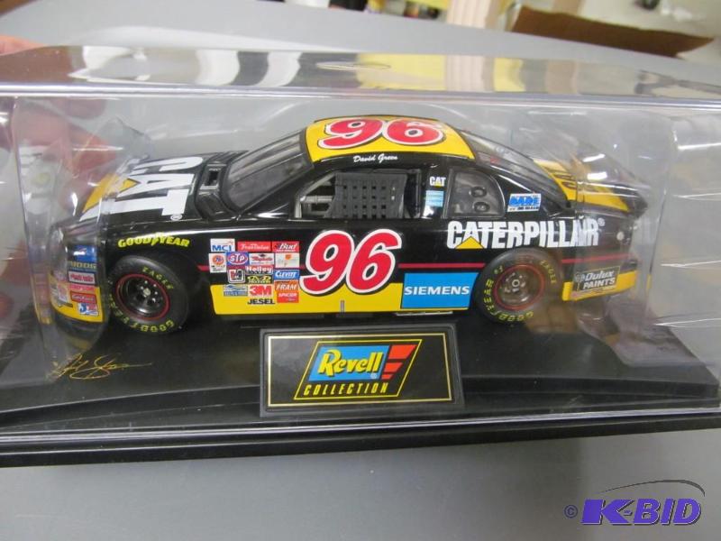 lot 34 image: David Green #96 Caterpillar NASCAR 124 Die Cast CWC by Revell