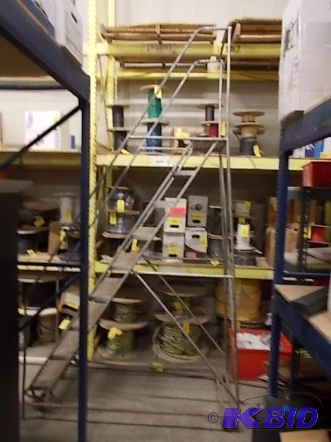 lot 104 image: Louisville Rolling Safety Ladder, Landing is ...