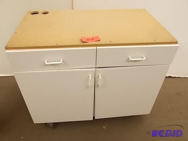 lot 114 image: Cabinet on Wheels...