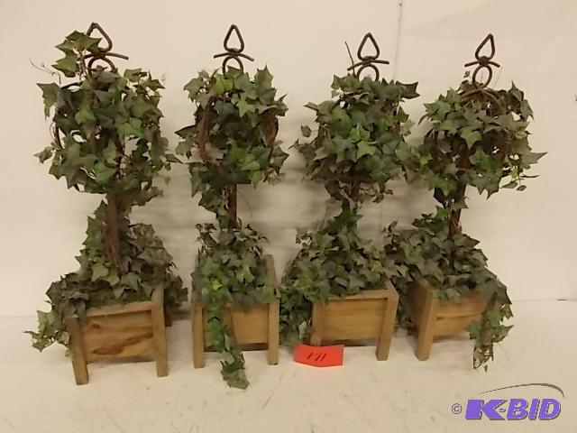lot 171 image: (4) Faux Topiaries...
