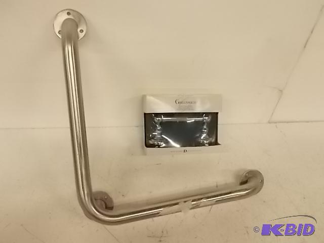 lot 174 image: Stainless Steel Bathroom Bar & Tissue Hol...