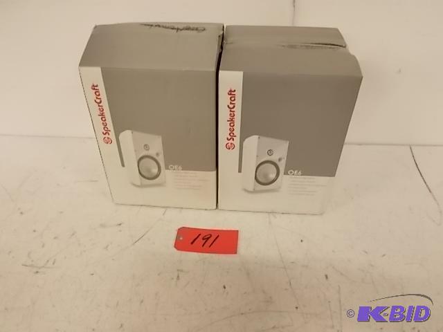 lot 191 image: (2) Speaker Craft OE6 Outdoor Speakers, New...