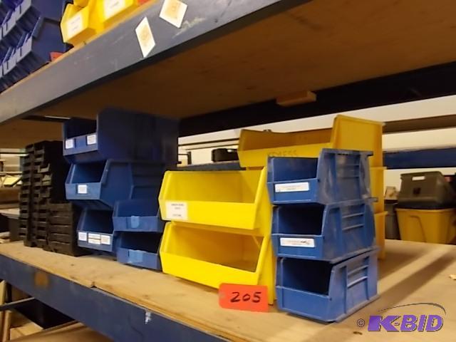 lot 205 image: Asstd Bins on 1 Shelf...