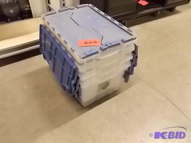 lot 206 image: (4) Keep Box Bins, 22 x 15 x 12...