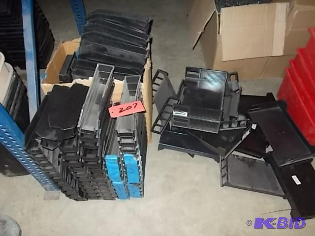 lot 207 image: Quantity Black Bins, 2 x 4 x 12, & Office...