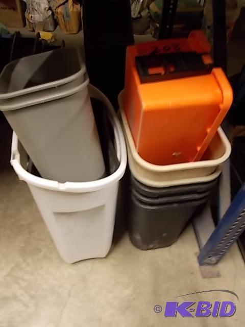 lot 208 image: Asstd Trash Cans...