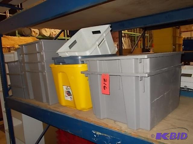lot 216 image: Asstd Bins in a Row...