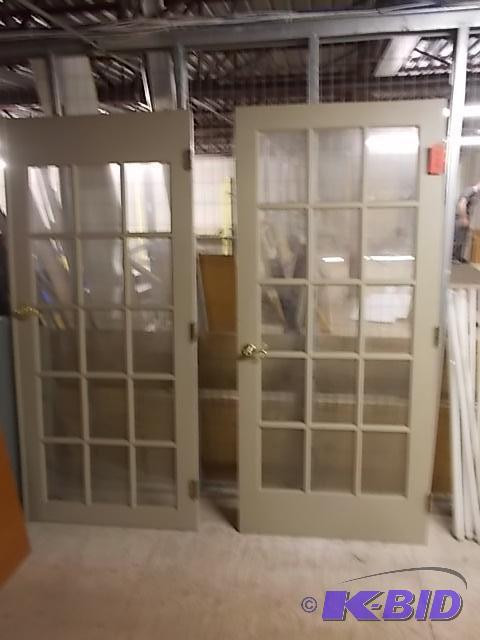 lot 220 image: Double Doors, 35.75 x 80 x 1.25, each...