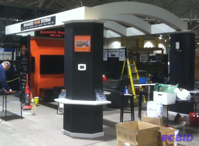 lot 231 image: Trade Show Display Includes (2) Black Kiosks ...