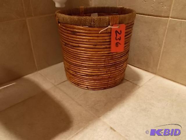 lot 236 image: Wicker Waste Basket...