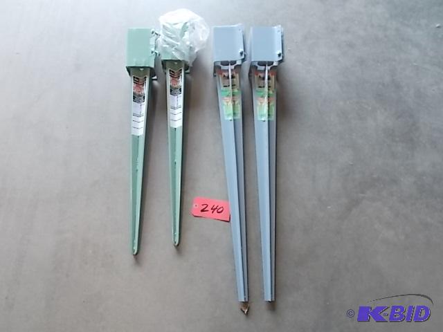 lot 240 image: (2) 24" & (2) 30" Post Supports...